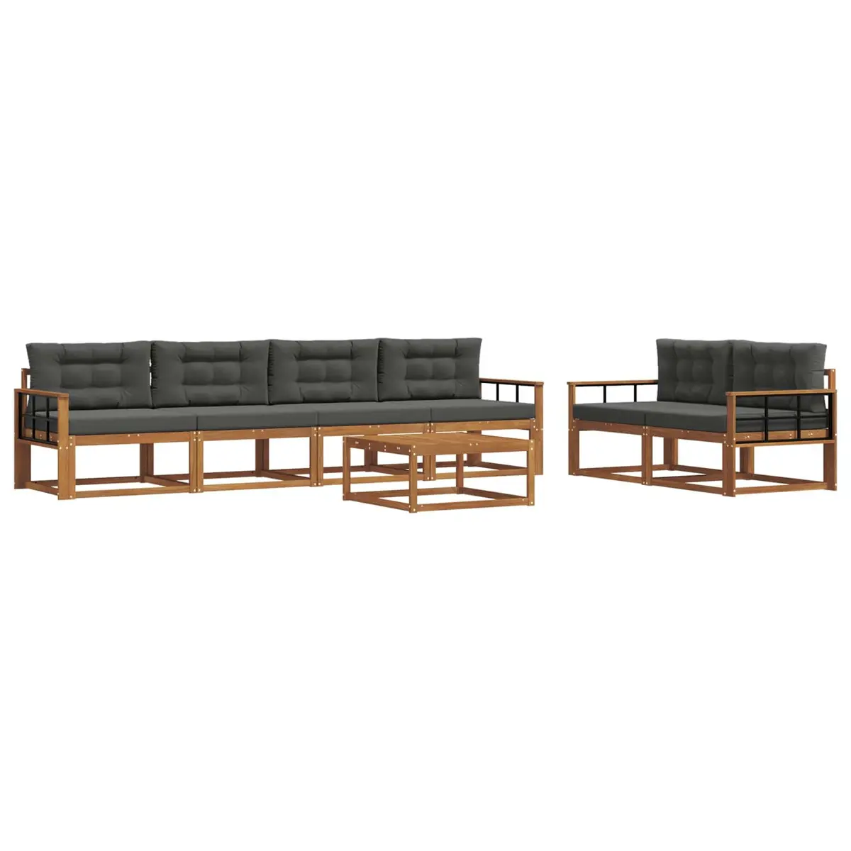 Outdoor Sectional Sofa Set 7 Pieces Garden Patio Modular Lounge Furniture