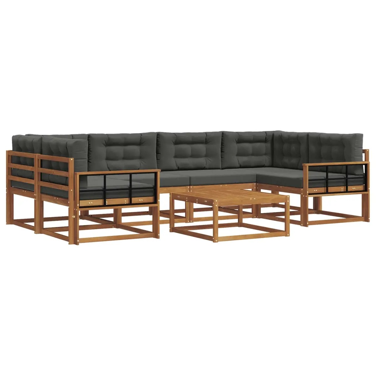 Outdoor Sectional Sofa Set 7 Pieces Garden Patio Furniture Modular Seating