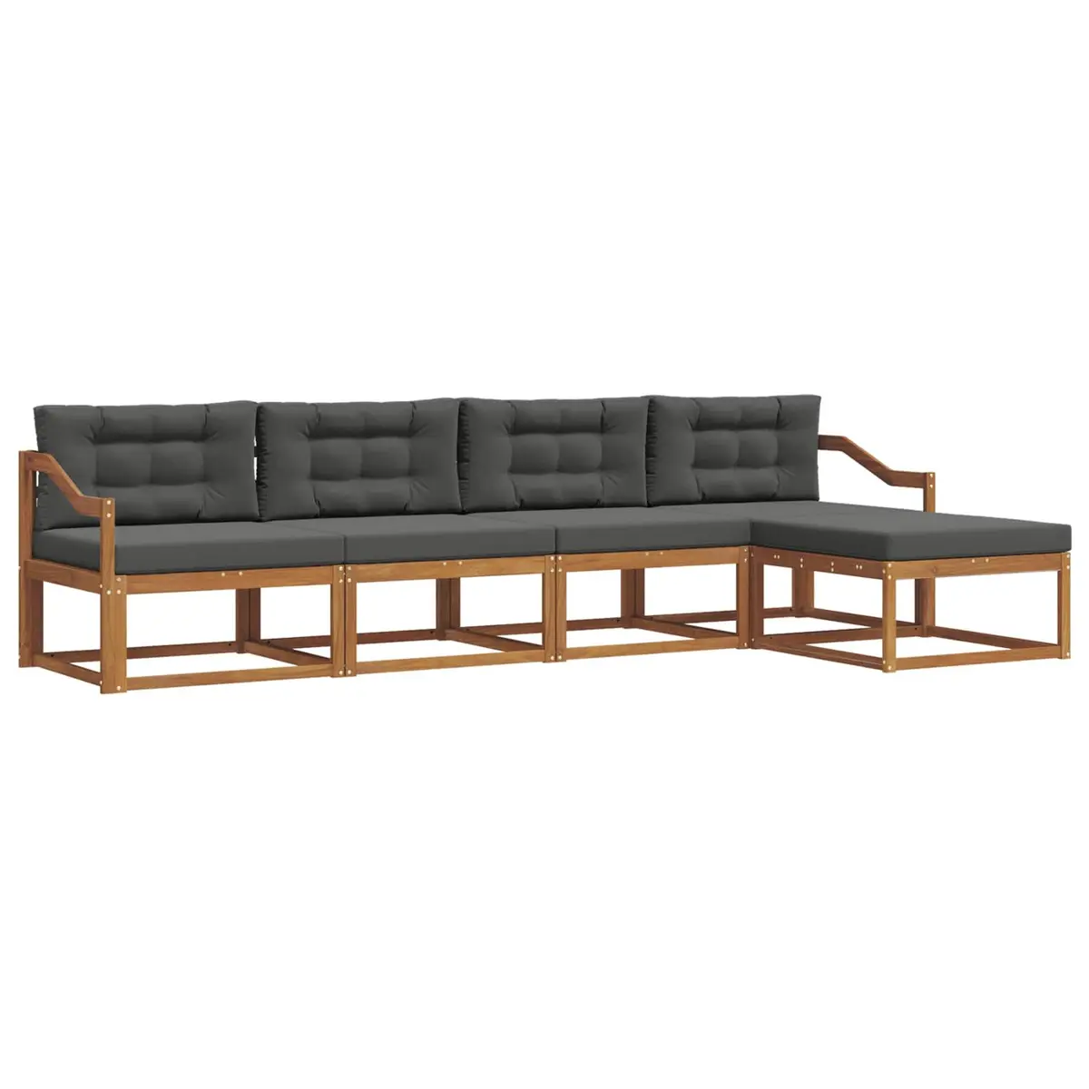 Outdoor Sectional Sofa Set 5 Piece Modular Patio Furniture Garden Lounge Seating