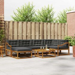 Outdoor Sectional Sofa Set 7 Piece Modular Garden Patio Furniture with Cushions