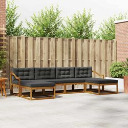 Outdoor Sofa Set 6 Piece Patio Furniture Garden Lounge Seating with Cushions
