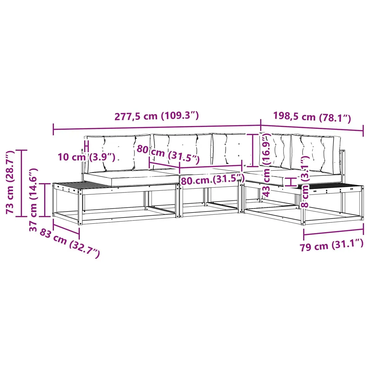 Sectional Sofa Set
