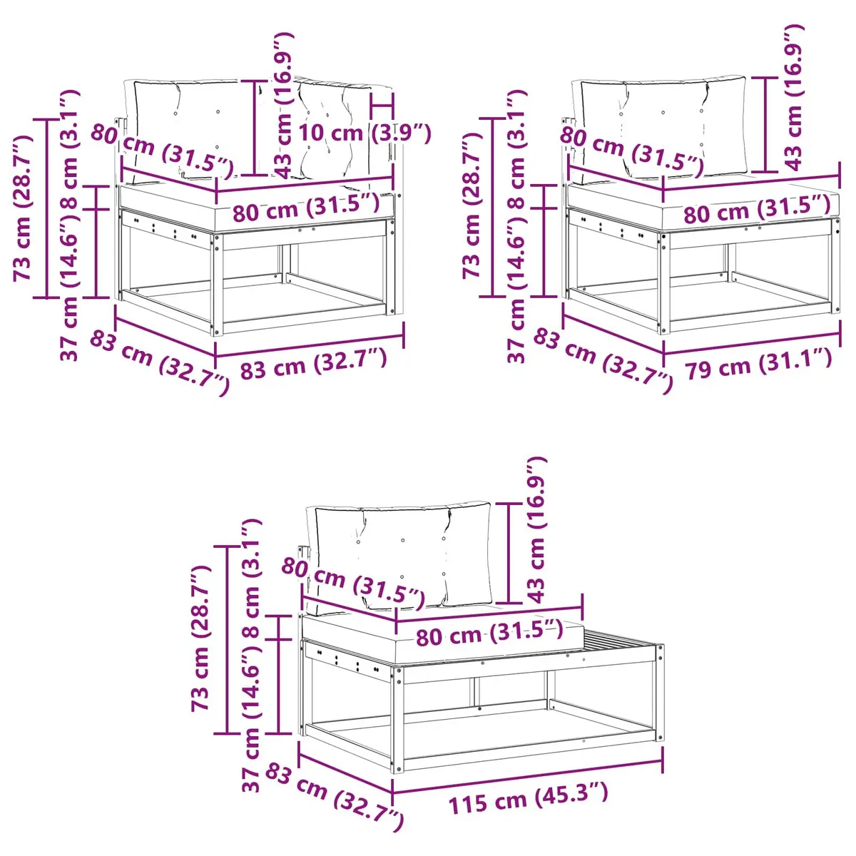 Sectional Sofa Set
