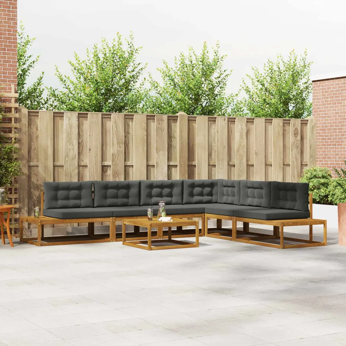 Outdoor Sectional Sofa Set Garden Furniture Modern Patio Seating Lounge Suite