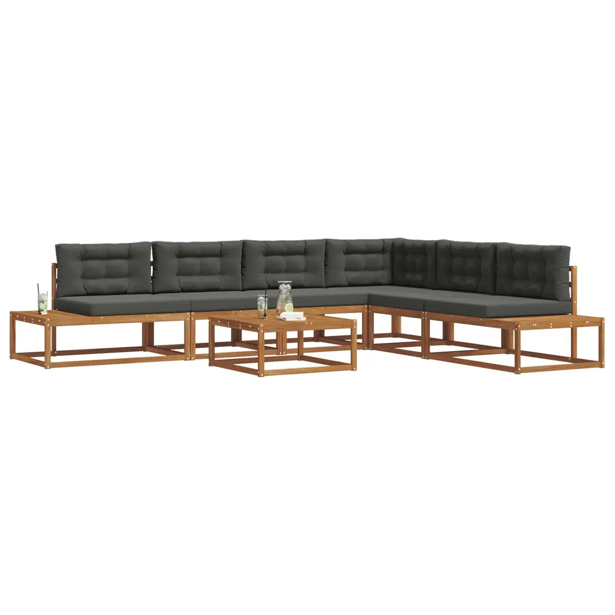Outdoor Sectional Sofa Set Garden Furniture Modern Patio Seating Lounge Suite