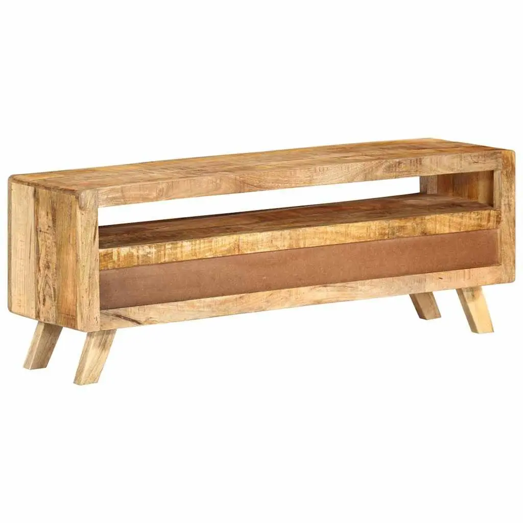 TV Cabinet 110x30x40cm Brown Wooden Living Room Storage Drawers Shelf Unit