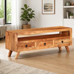 Discover Your Ideal Brown TV Cabinet - Solid Acacia Wood