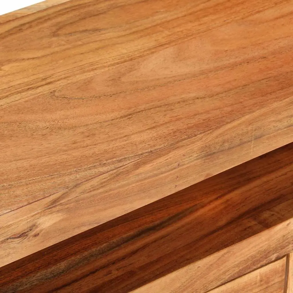 Solid Acacia Wood TV Cabinet with Drawers 110x30x40 cm Brown Storage Unit