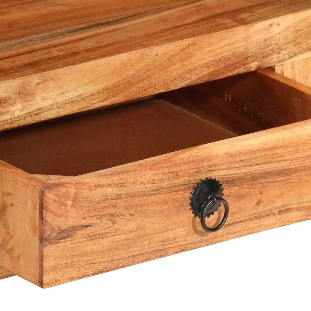 Solid Acacia Wood TV Cabinet with Drawers 110x30x40 cm Brown Storage Unit