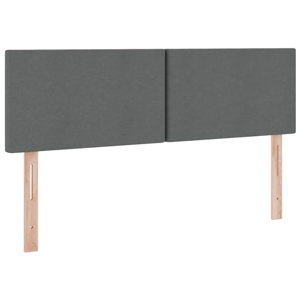 LED Storage Bed with Mattress Dark Grey 152 x 203 cm Gas Lift Frame