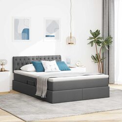 Your New LED Storage Bed with Mattress in Dark Grey