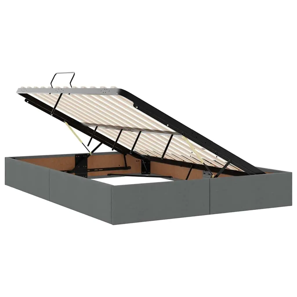 Storage Bed Hydraulic Lift Grey 153x203cm