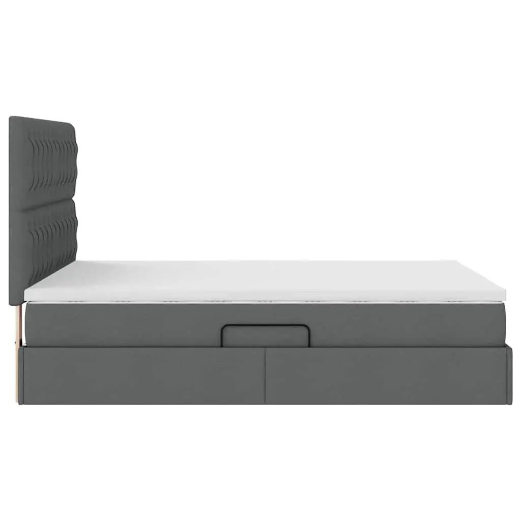 Storage Bed Hydraulic Lift Grey 153x203cm