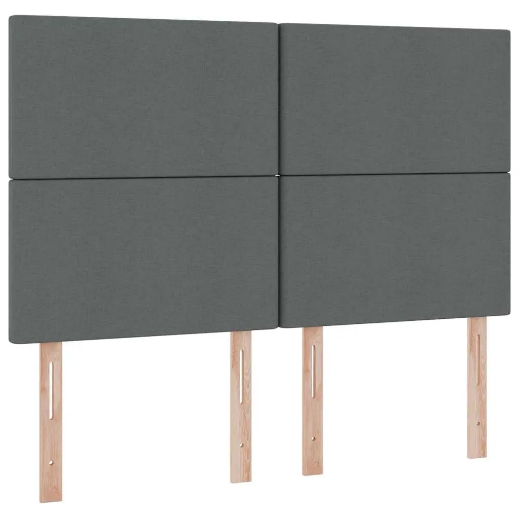 LED Storage Bed with Mattress Dark Grey 152 x 203 cm