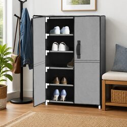 Your Friendly 5-Tier Grey Shoe Cabinet Solution
