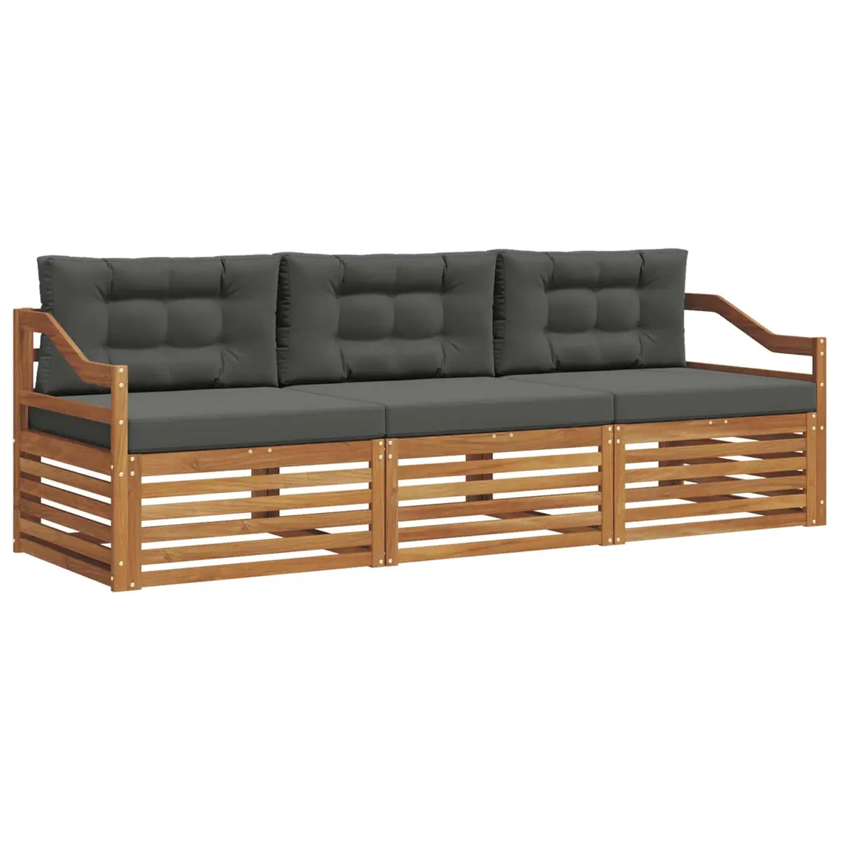 Outdoor Sofa Set Modular 3 Piece Natural Anthracite Garden Furniture