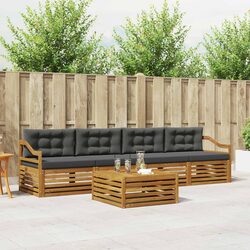 5-Piece Garden Sofa Set with Comfortable Cushions