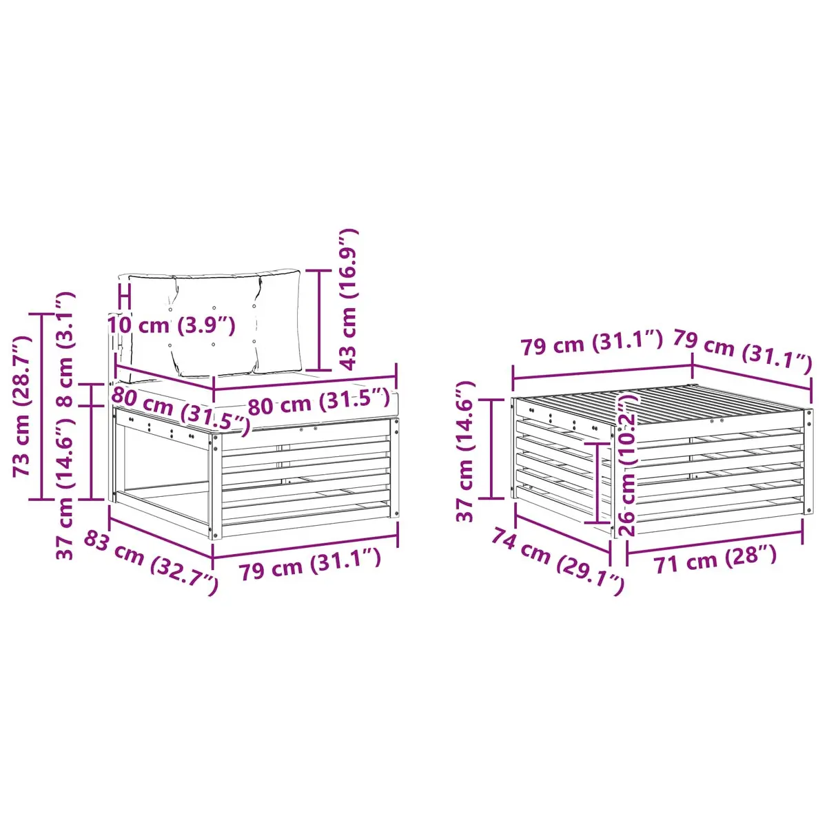 6-Piece Outdoor Sofa Set