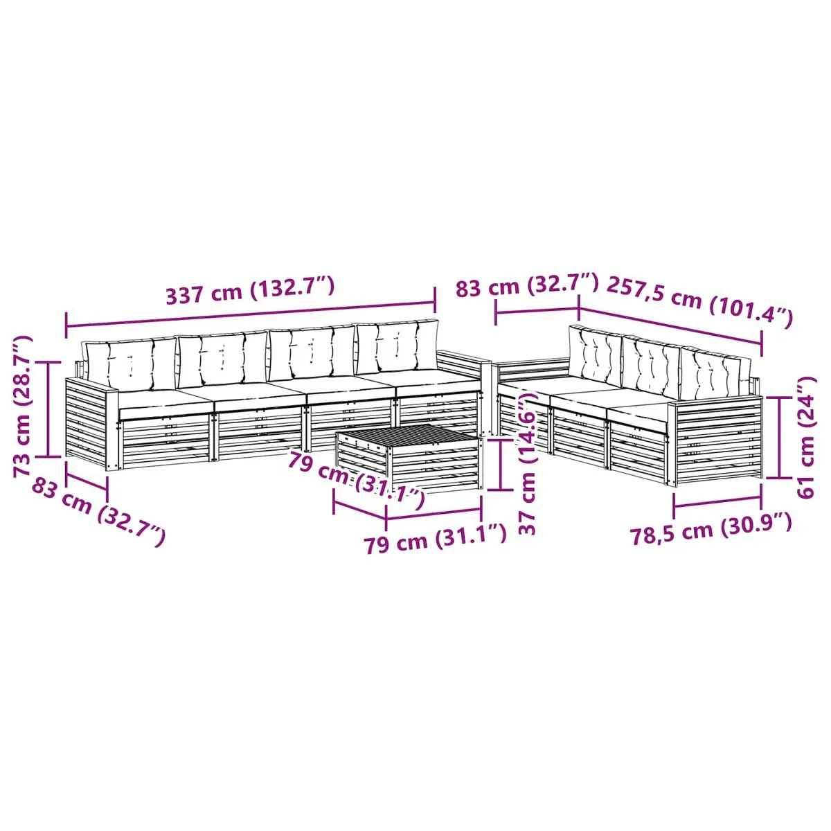 Outdoor Sofa Set for Relaxation