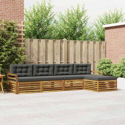 Your New 5-Piece Acacia Wood Outdoor Sofa Set Awaits