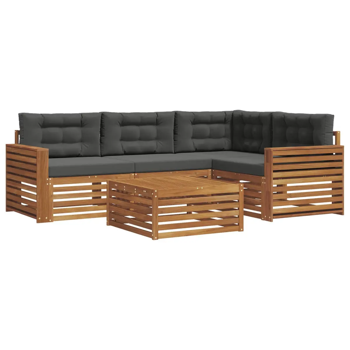 Outdoor Sofa Set 5 pcs Garden Furniture Modular Seating with Cushions Terrace