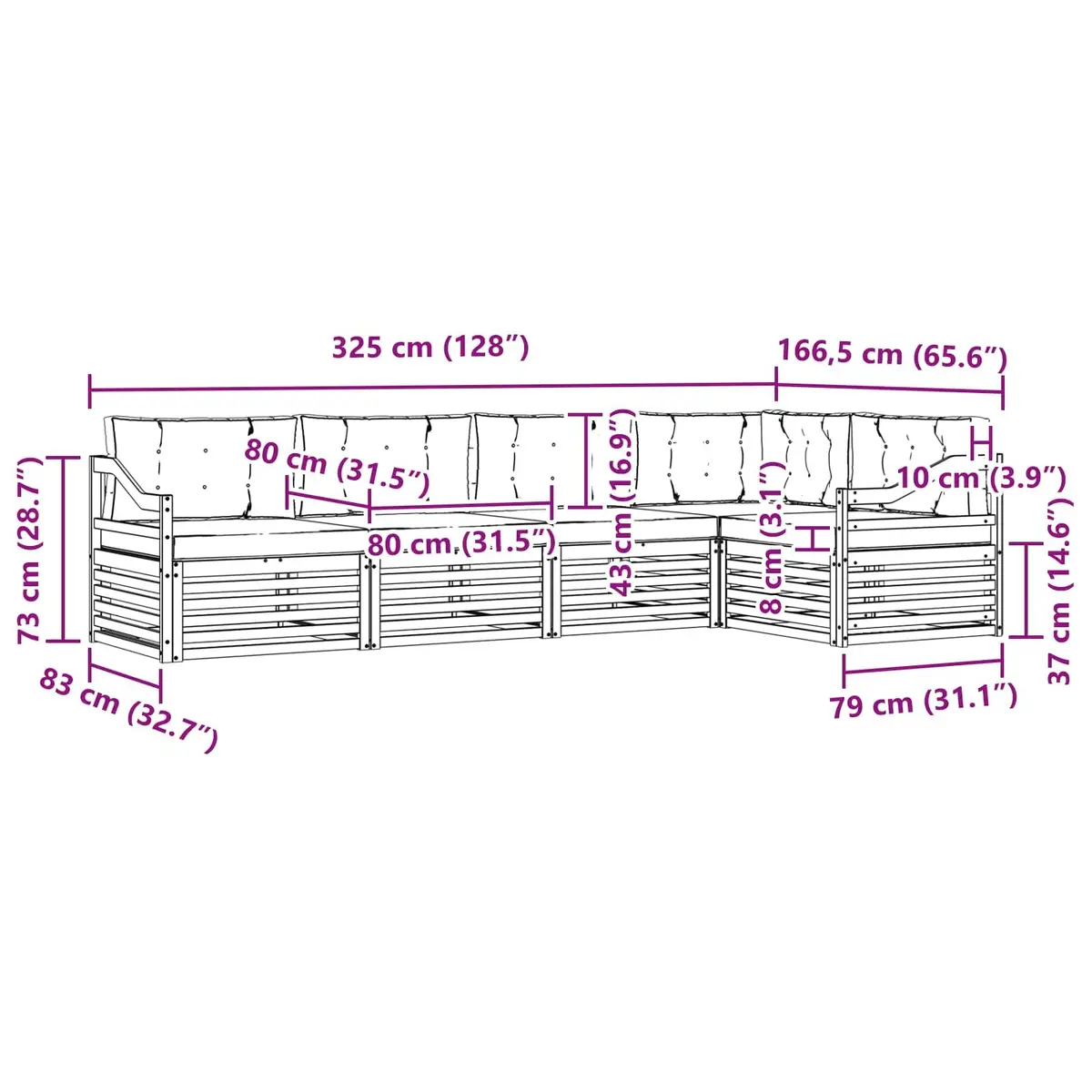 5 Piece Sofa Set