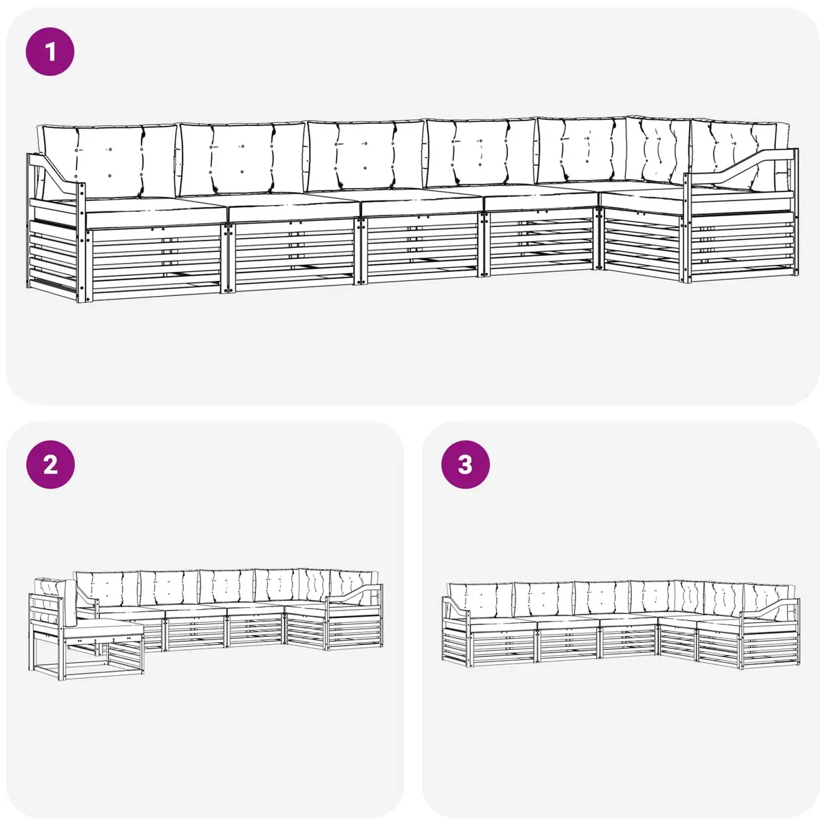 6-Piece Outdoor Sofa Set