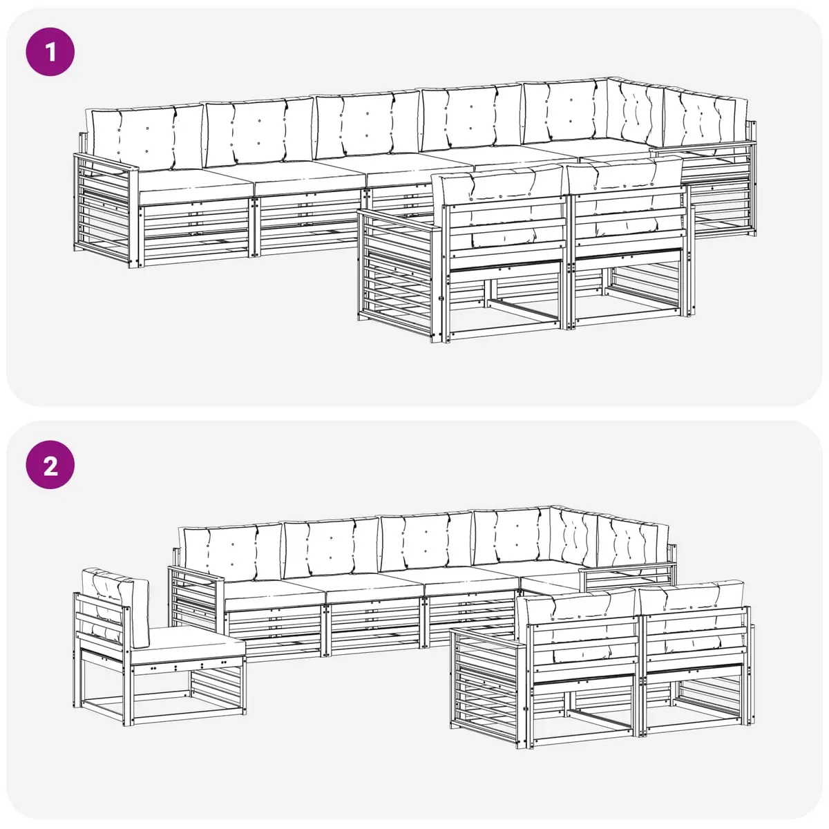 8-Piece Outdoor Sofa Set