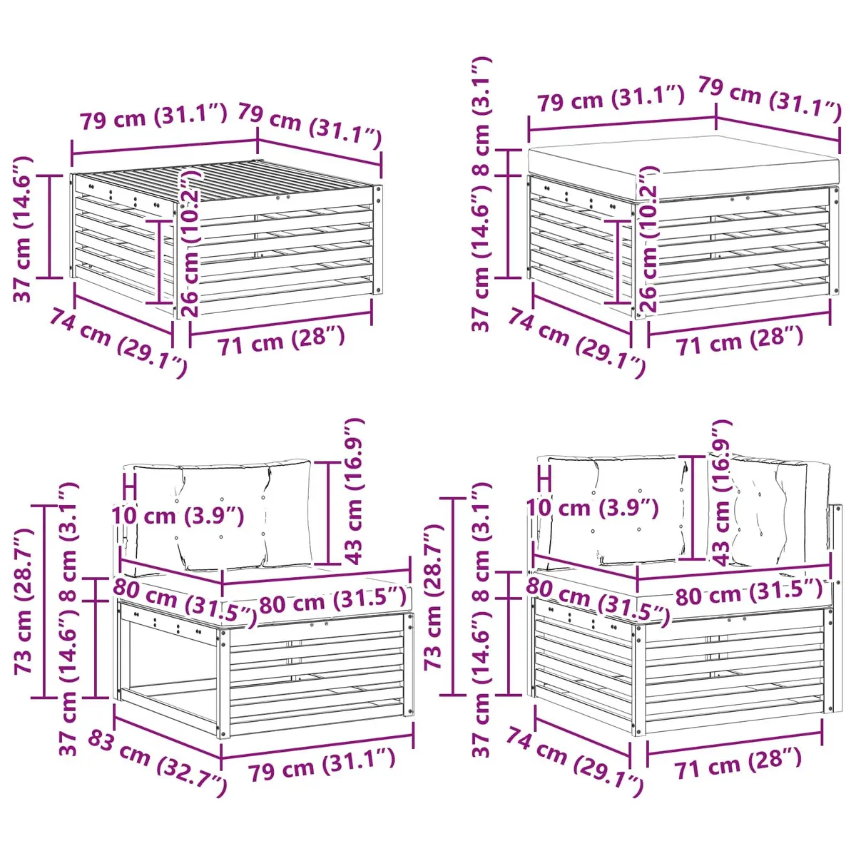 7-Piece Outdoor Sofa Set