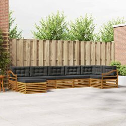 Outdoor Sofa Set 7 Pcs with Cushions Garden Furniture Terrace Lounge Seating