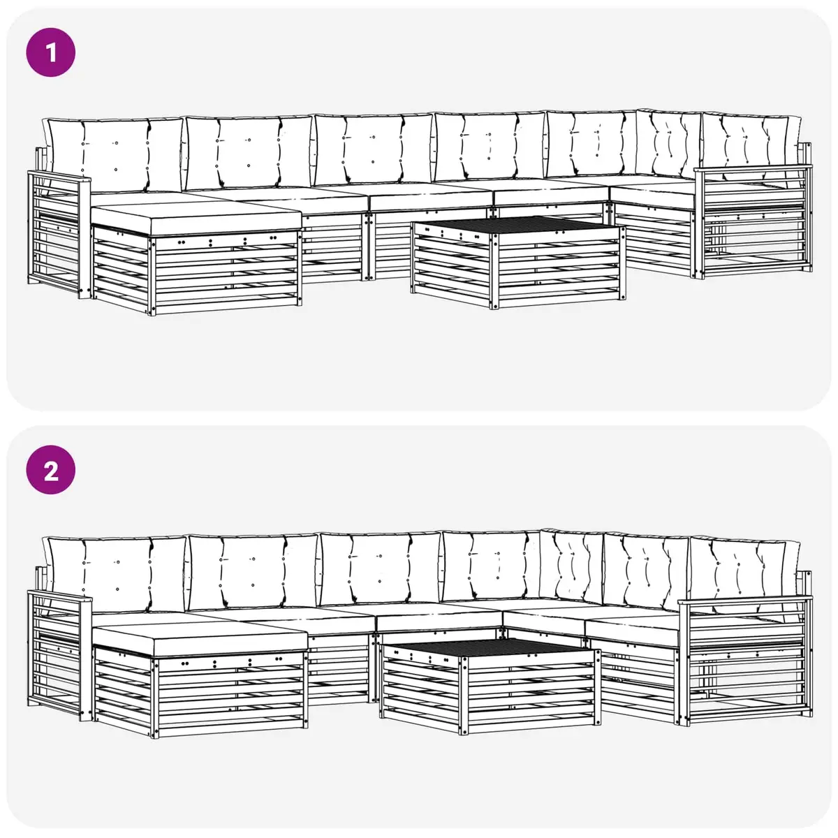 8-Piece Outdoor Sofa Set