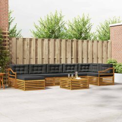 Outdoor Sectional Sofa Set 8pc Modular Garden Patio Furniture with Cushions