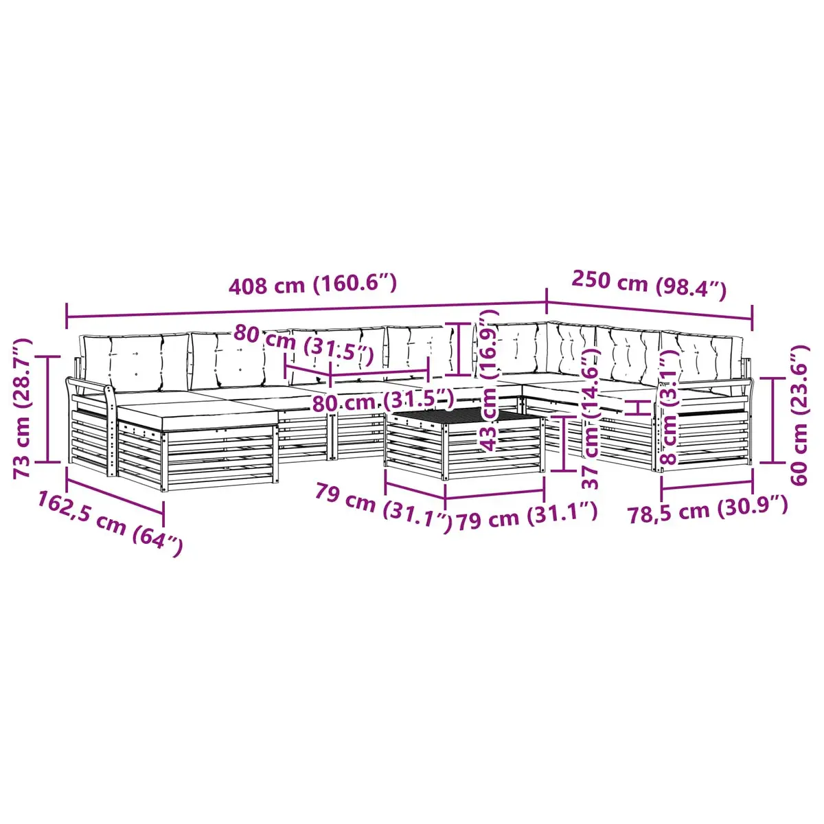 Outdoor Sofa Set for Relaxation