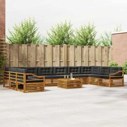Your 11-Piece Outdoor Sofa Set Awaits in Solid Acacia