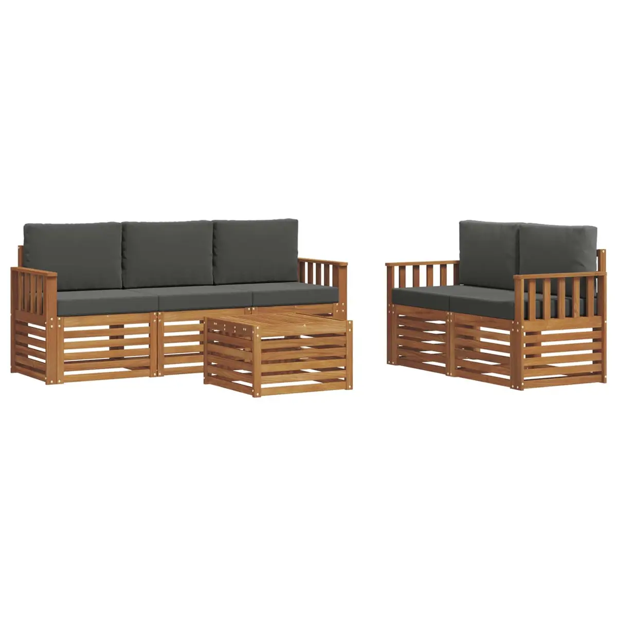 6 Piece Acacia Wood Outdoor Set