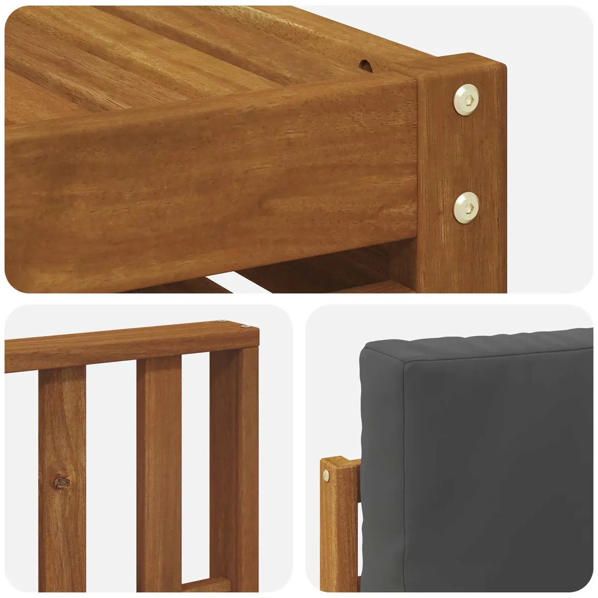 6 Piece Acacia Wood Outdoor Set