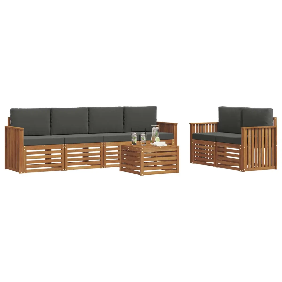 7-Piece Acacia Outdoor Sofa Set