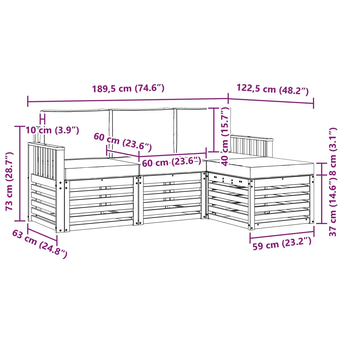 4-Piece Sofa Set
