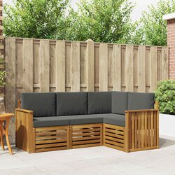Your New Favorite 4-Piece Outdoor Sofa Set in Acacia