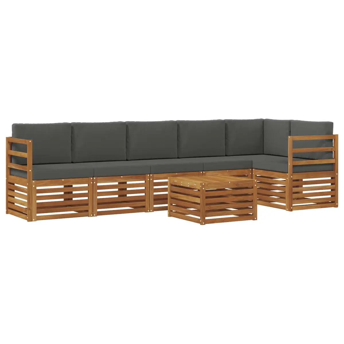 Sectional Sofa Set 7 Piece Outdoor Garden Patio Furniture Modular Seating