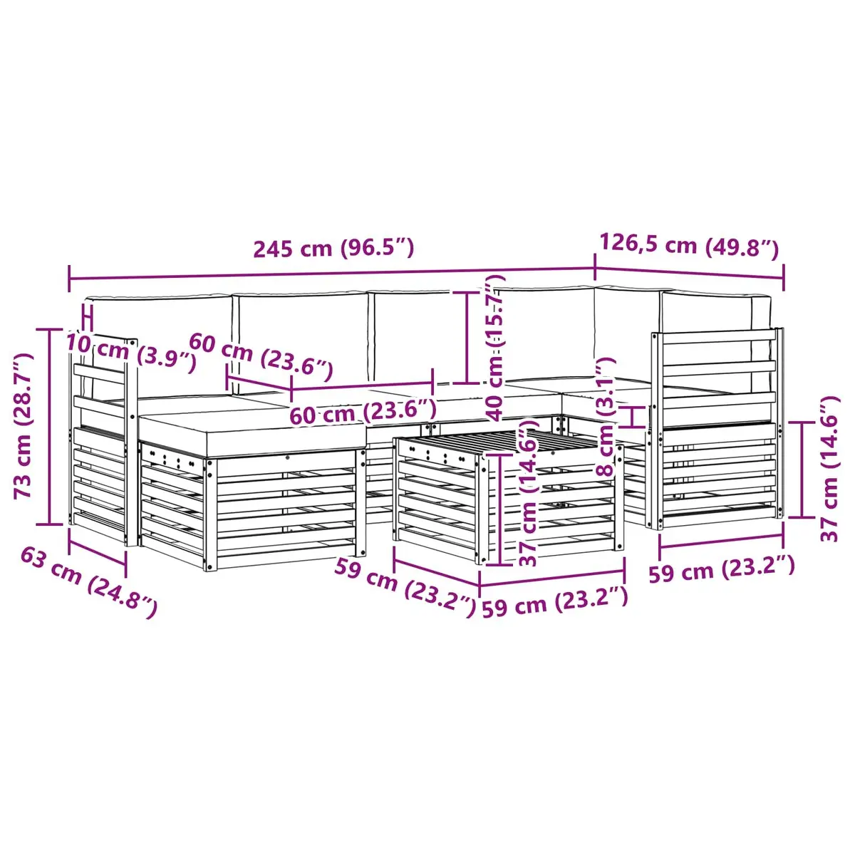 7-Piece Outdoor Sofa Set
