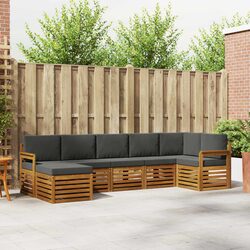 Your Friendly 7-Piece Acacia Outdoor Sofa Set