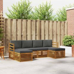 6 Piece Modular Garden Sofa Set - Acacia Wood