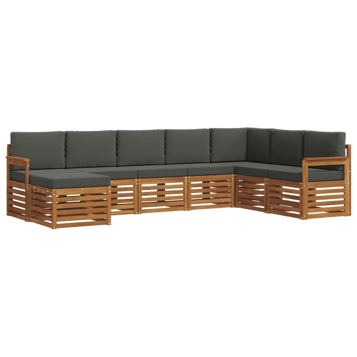 Outdoor Sofa Set 8 Pieces Garden Furniture Solid Wood Patio Lounge Seating