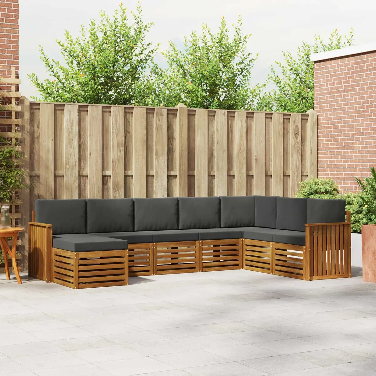 Outdoor Sofa Set 8 Pieces Garden Furniture Solid Wood Modular Lounge Patio
