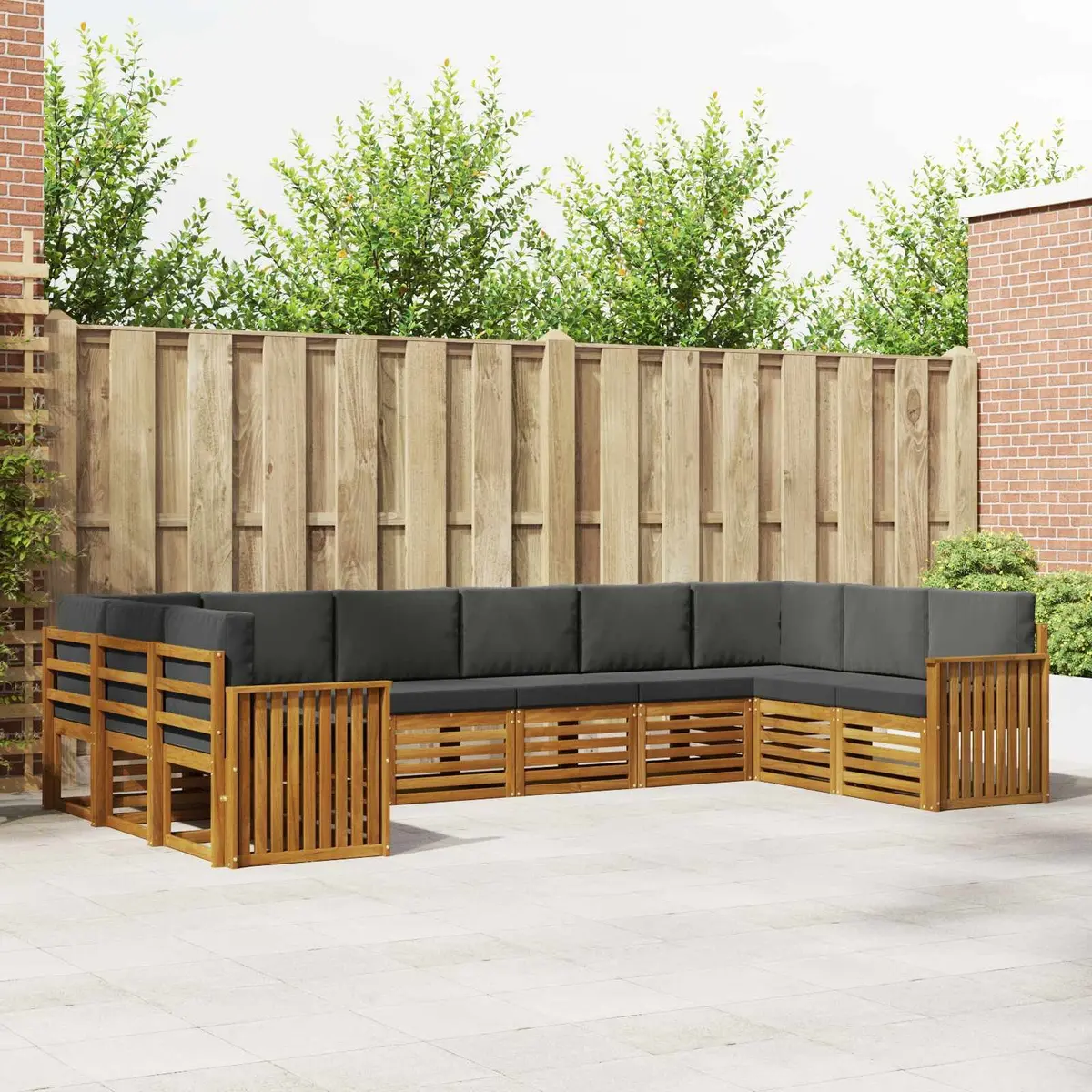 Outdoor Sectional Sofa Set Modular Garden Patio Furniture with Cushions 10