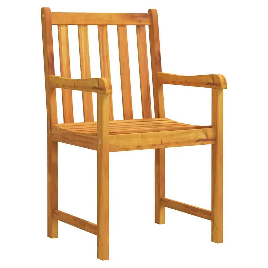 Garden Dining Set 3 Pieces Solid Acacia Wood Brown Outdoor Furniture Table