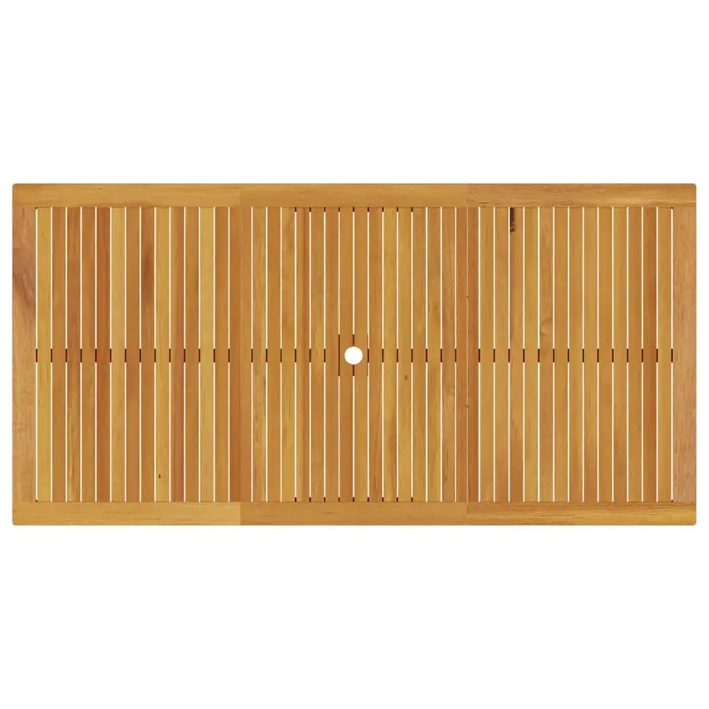 Outdoor Dining Set 7 Piece Solid Acacia Wood Brown Garden Furniture