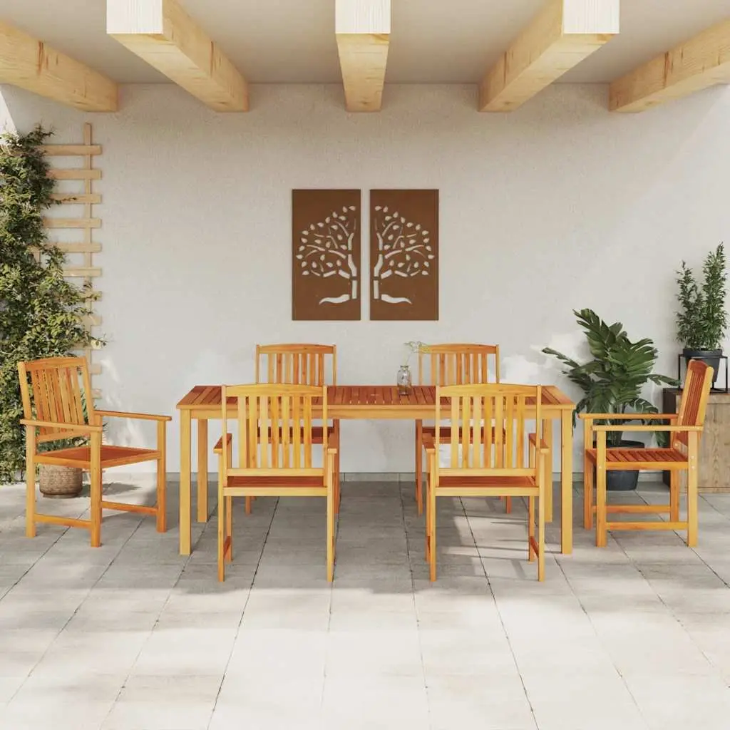 7pc Acacia Wood Garden Dining Set