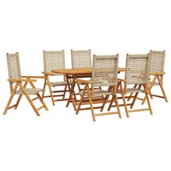 Friendly 7-Piece Folding Outdoor Dining Set for Your Patio